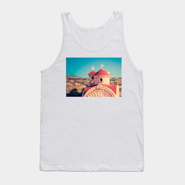 Roadside Shrine, Cyprus Tank Top by millroadgirl